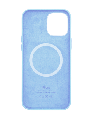 Силиконовый чехол with MagSafe для iPhone 12/12 Pro cloud blue 1:1 Smart animation