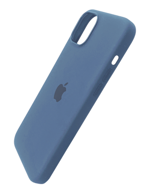 Силіконовий чохол with MagSafe для iPhone 15 winter blue 1:1 Smart animation