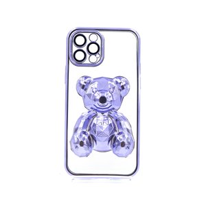 Силіконовий чохол Perfomance bear для iPhone 12 Pro deep purple Full Camera