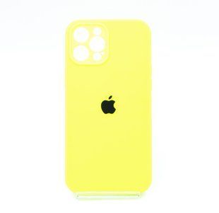 Силиконовый чехол Full Cover для iPhone 12 Pro Max neon green Full Camera