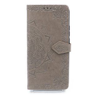 Чехол книжка кожа Art case с визитницей для Xiaomi Redmi 9 grey