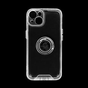 Чехол Space Ring Drop Protection для iPhone 13 clear silver button