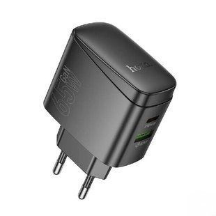 Сетевой блок питания Hoco CS63A 1USB/1USB-C PD65W/QC GAN black