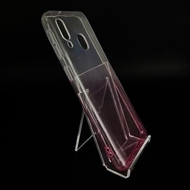 Силиконовый чехол Gradient Design для Samsung A405 /A40 white/pink