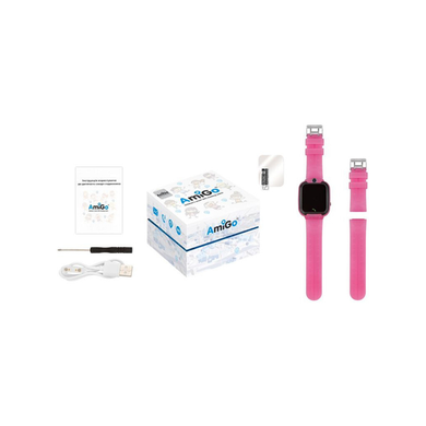 Смарт часы для детей Amigo GO 007 FLEXI GPS pink