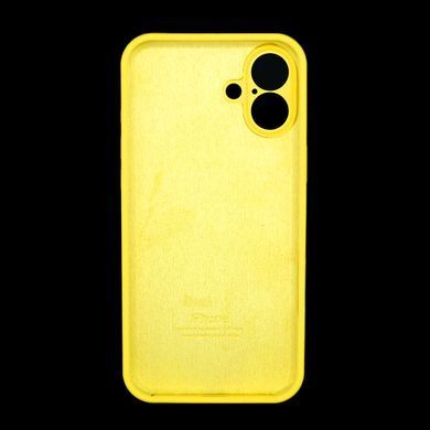 Силіконовий чохол Full Cover для iPhone 16 Plus yellow Full Camera