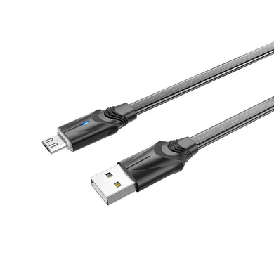 USB кабель Borofone BU12 Synergy Micro 2.4A/1.2m black