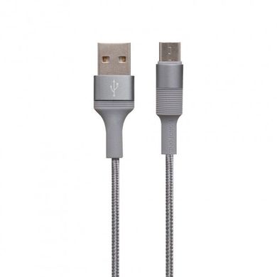 USB кабель Borofone BX21 Outstanding Micro 2.4A/1m gray
