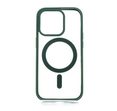 Чохол Color+MagSafe для iPhone 14 Pro clear/green