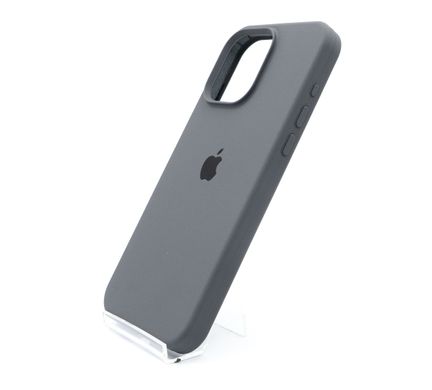Силіконовий чохол Full Cover для iPhone 15 Pro Max pebble (dark gray)