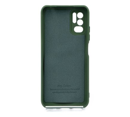 Силіконовий чохол Full Cover для Xiaomi Redmi Note 10 5G/Poco M3 Pro My Color Full Camera dark green