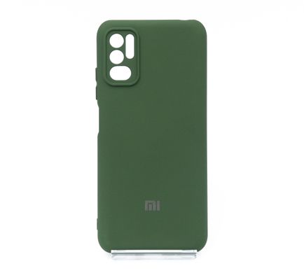 Силіконовий чохол Full Cover для Xiaomi Redmi Note 10 5G/Poco M3 Pro My Color Full Camera dark green