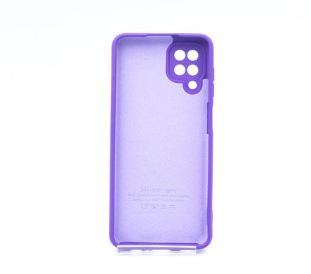 Силіконовий чохол Full Cover для Samsung A12/M12 dasheen (lilac) Full Camera без logo
