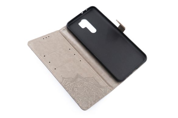 Чохол книжка шкіра Art case з візитницею для Xiaomi Redmi 9  grey