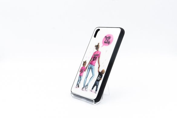 Накладка Glass+TPU girls для Xiaomi Redmi 7A mom life
