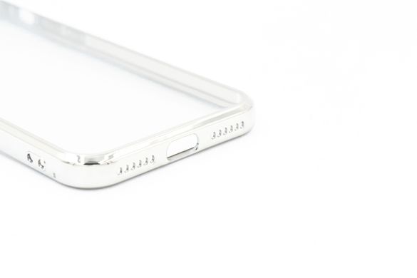 Силиконовый чехол Сlear для iPhone 7/8/SE silver Full Camera с глянцевой окантовкой