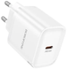 Сетевое Зарядное Устройство Borofone BA84A 1USB-C PD/QC 30W white