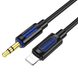 AUX кабель Borofone BL20 Lightning to 3.5mm male 1m black