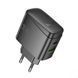Мережевий блок живлення Hoco CS63A 1USB/1USB-C PD65W/QC GAN black