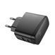 Мережевий блок живлення Hoco CS63A 1USB/1USB-C PD65W/QC GAN black