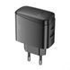Мережевий блок живлення Hoco CS63A 1USB/1USB-C PD65W/QC GAN black