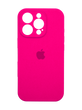 Силиконовый чехол Full Cover для iPhone 16 Pro barble pink (hot pink) Full Camera