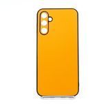 Чохол Leather для Samsung A14 orange Full Camera