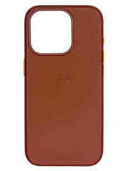 Чохол Leather with Magsafe для iPhone 15 Pro umber