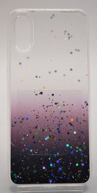 Силіконовий чохол WAVE Confetti для Samsung A02 (TPU) white/dark purple