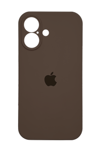 Силіконовий чохол Full Cover для iPhone 16 brown Full Camera