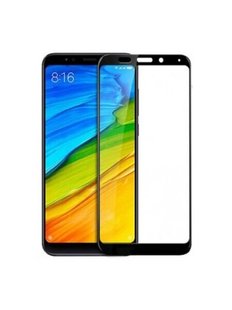 Защитное 2.5D стекло Люкс Full Glue для Xiaomi Redmi 5+ 0.3mm f/s black