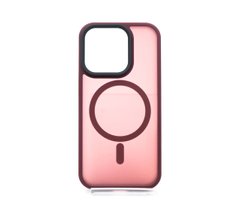 Чохол TPU+PC Metal Buttons with MagSafe Colorful для iPhone 15 Pro bordo