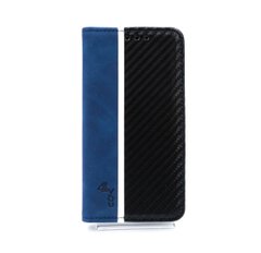 Чохол книжка Carbon для iPhone 7/8 blue/black (4you)