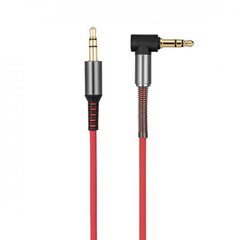 AUX кабель Hoco UPA02 (3.5*3.5)1m боковой mic red