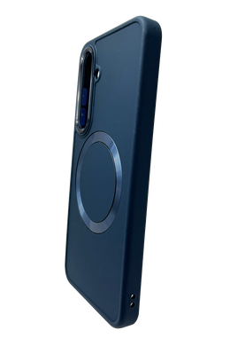 TPU чехол Bonbon Metal Style with MagSafe для Samsung S24 cosmos blue