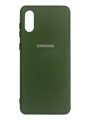 Силіконовий чохол Full Cover для Samsung A02 dark green my color
