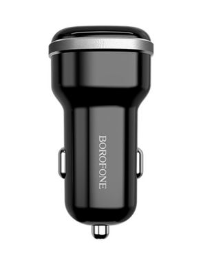 Авто Зарядное Устройство Borofone BZ13 Lightning 2.4A 2USB black
