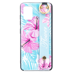 Силиконовый чехол Flower Rope для Samsung A51 blue