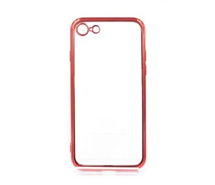 Силіконовий чохол Сlear для iPhone 7/8/SE red Full Camera з глянсовою окантовкою