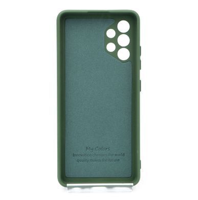 Силиконовый чехол Full Cover для Samsung A32 dark green my color Full Camera
