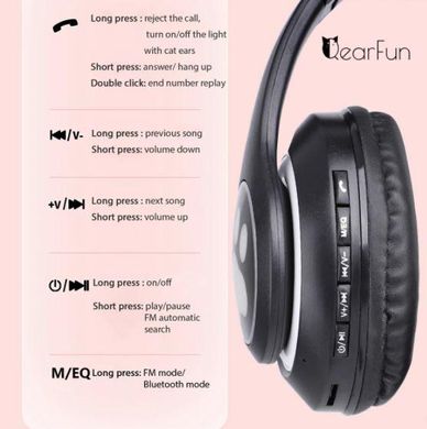 Bluetooth stereo headset CATear VZV-23M Led black