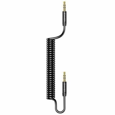 Аудио кабель Usams YP-SJ256 Spring AUX 0.3m/1.2m black