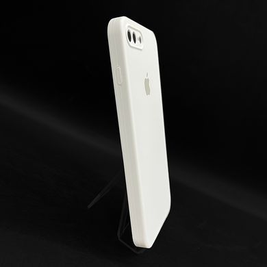 Силіконовий чохол Full Cover Square для iPhone 7+/8+ white Full Camera