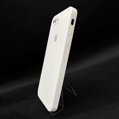 Силіконовий чохол Full Cover Square для iPhone 7+/8+ white Full Camera