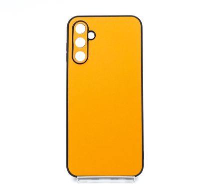 Чохол Leather для Samsung A14 orange Full Camera