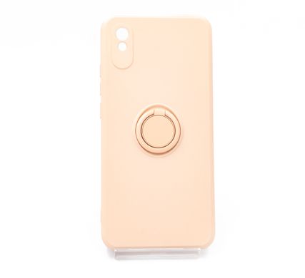 Чохол (TPU) Candy Ring для Xiaomi Redmi 9A pink Full Camera
