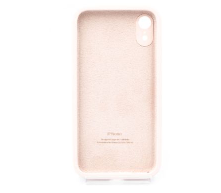 Силіконовий чохол Full Cover Square для iPhone XR pink sand Full Camera