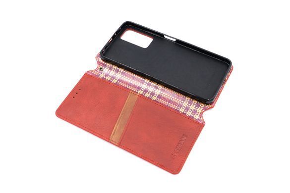 Чохол-книжка шкіра для Xiaomi Redmi Note 11 Pro 4G/5G/12 Pro 4G red Getman Cubic PU
