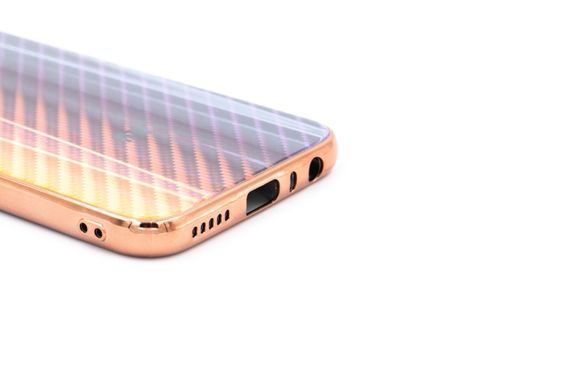 Накладка Carbon Gradient Hologram для Xiaomi Redmi Note 8 gold