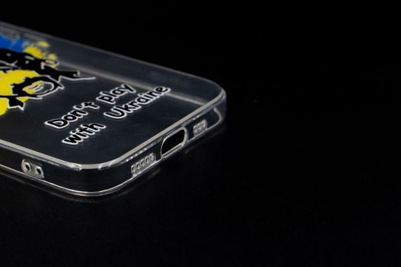 TPU чехол MyPrint для iPhone 13 Pro Dont play with Ukraine, 1.5mm Full camera clear